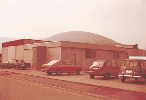 Unsere Lagerhalle im April 1979