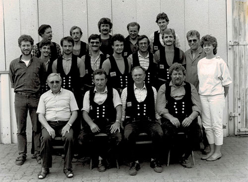 1985 - Belegschaft im Jubiläumsjahr